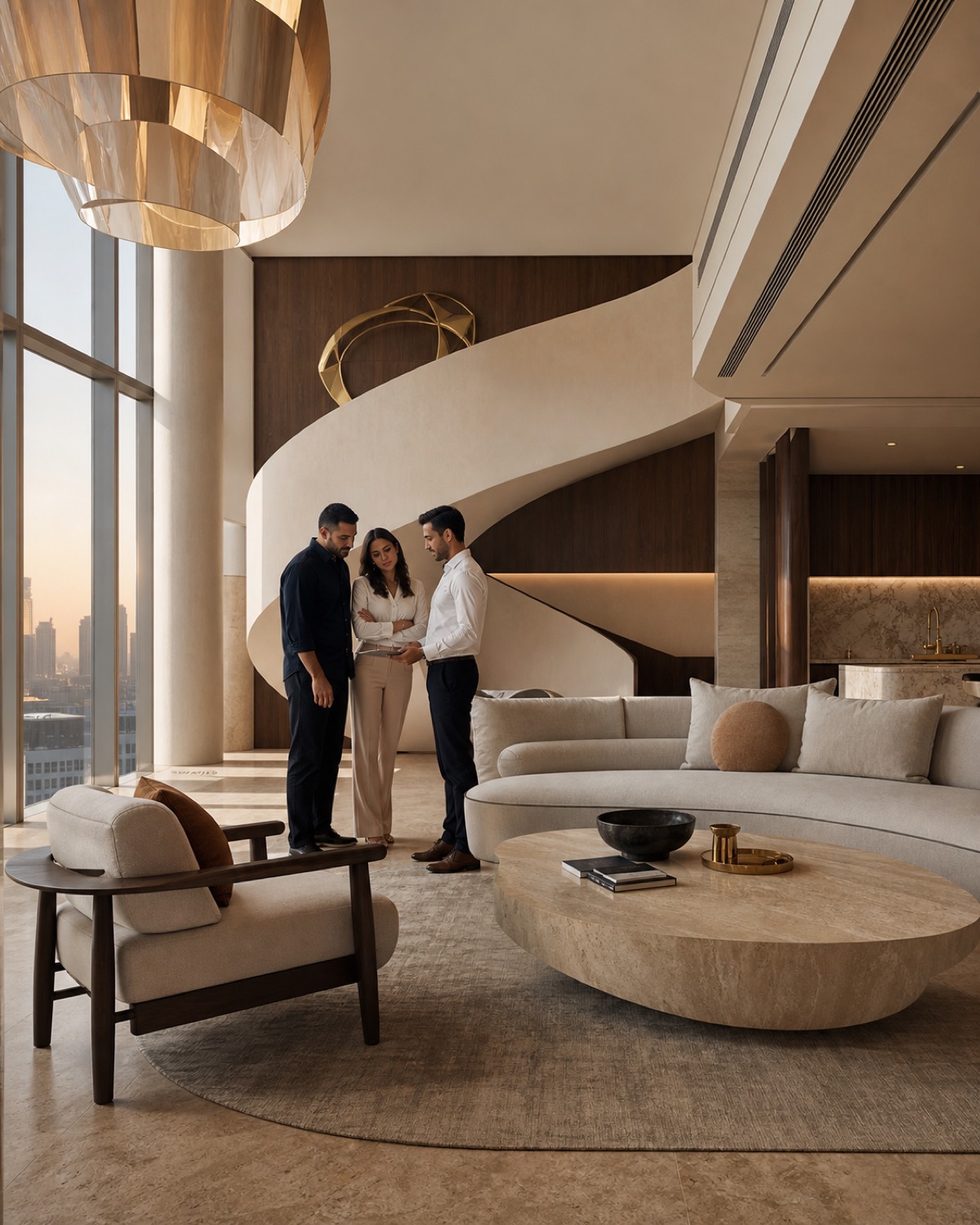 Concept visual of a contemporary penthouse refurbishment in Dubai