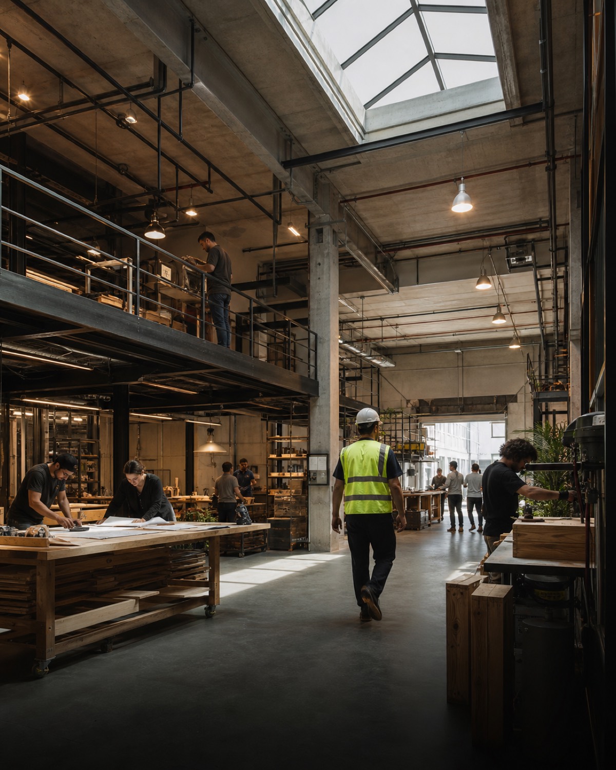 Concept visual of a converted warehouse space in Al Quoz
